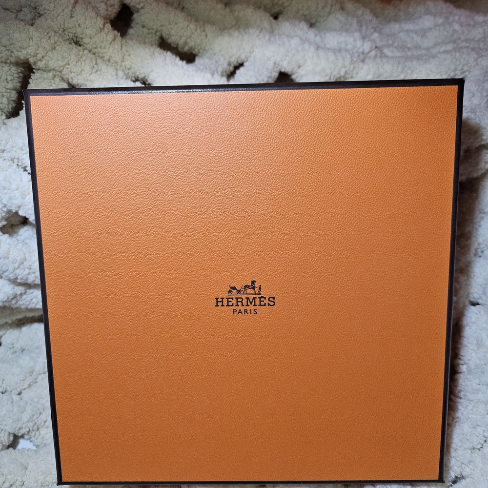 Hermès Mini Perfume Gift Box (EMPTY Box Only) — Orange Box + Sleeve